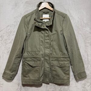 Madewell Womens Fleet Jacket Olive Green Military Utility Field Coat Size Small